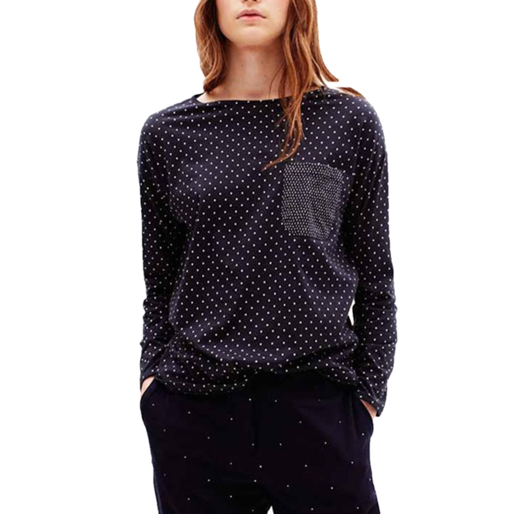 Chinti and Parker Organic Cotton Shirt Long Sleeve
Crew Neck Polka Dots